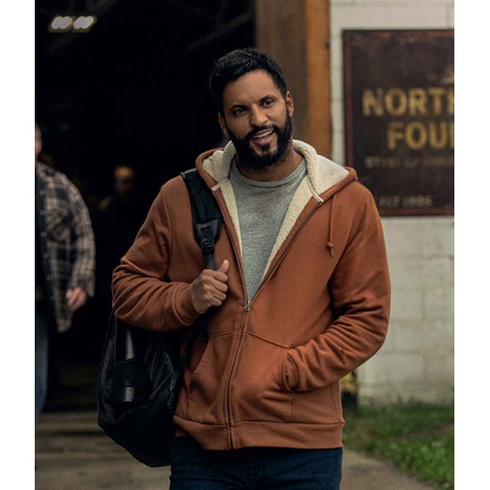 American Gods Shadow Moon (Ricky Whittle) Shearling  Jacket