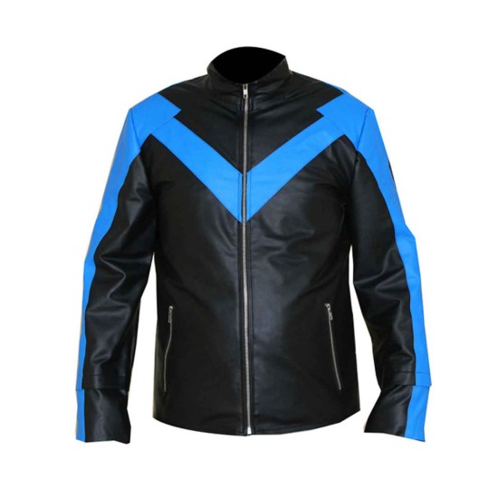 Batman Arkham Knight Nightwing (Scott Porter) Leather Jacket