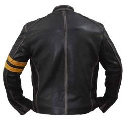 Men's Vintage Distressed Cafe Racer Black Biker Leather Jacket