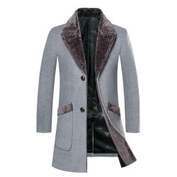 Men's Slim Fit Wool Trench Coat Men's Slim Fit Wool Trench Coat