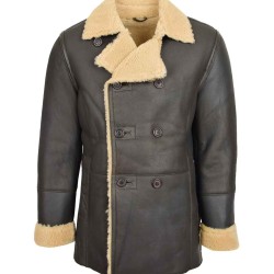 Men's Double Breasted Leather Jacket