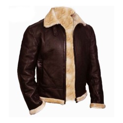 Men's Winter Dark Brown Shearling Leather Jacket Men's Winter Dark Brown Shearling Leather Jacket