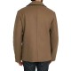 Men's 6 Button Brown Reefer Wool Jacket