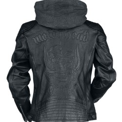 Men's Black Hoodie Leather Jacket Men's Black Hoodie Leather Jacket