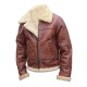 Men's B3 Brown Bomber Shearling Leather Jacket