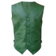 Women's Formal Green Leather Vest