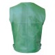Women's Formal Green Leather Vest