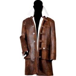 Batman The Dark Knight Rises (Tom Hardy) Brown Shearling Trench Coat Batman The Dark Knight Rises (Tom Hardy) Brown Shearling Trench Coat
