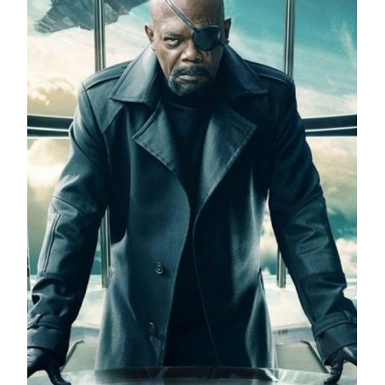 Captain America The Winter Soldier Nick Fury (Samuel L. Jackson) Trench Coat