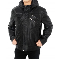 Coldplay (Chris Martin) Black Leather Jacket