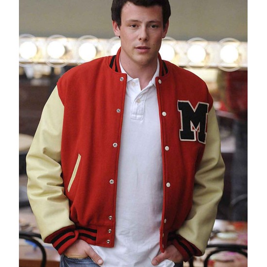 Glee Finn Hudson (Cory Monteith) Letterman Coat