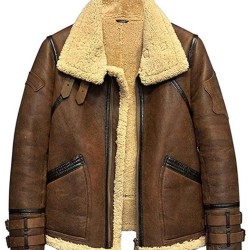 B3 Flight Aviator Bomber Fur Shearling Jacket