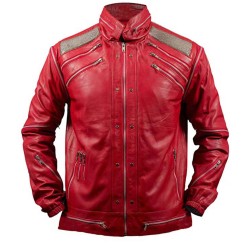 Michael Jackson Beat It Red Leather Jacket