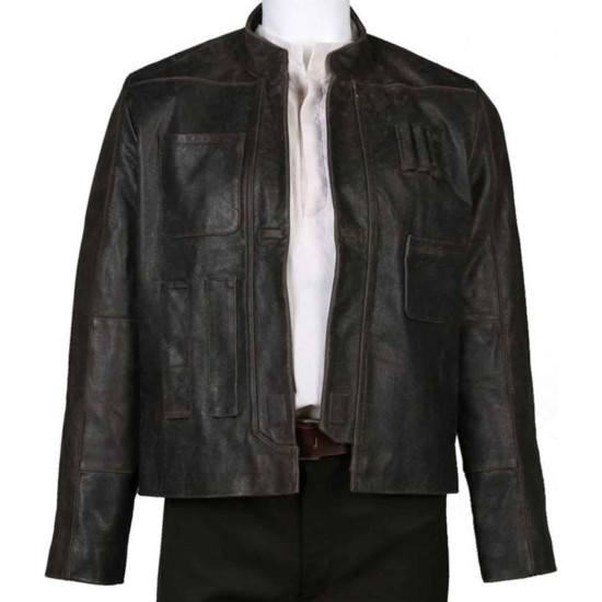 Star Wars The Force Awakens Han Solo (Harrison Ford) Leather Jacket