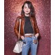 Selena Gomez Spring 2018 Coach Leather Jacket