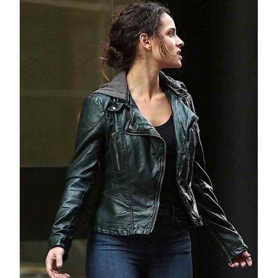 Person of Interest Adria Arjona (Dani Silva) Black Leather Jacket