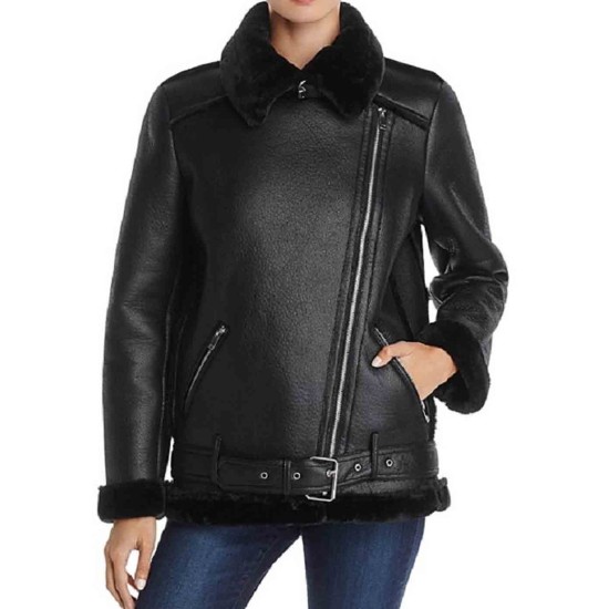 Lucifer Mazikeen (Lesley-Ann Brandt) Shearling Leather Coat