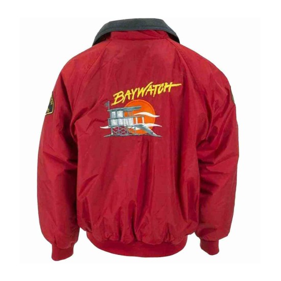 Baywatch Mitch Buchannon (David Hasselhoff) Cotton Red Jacket