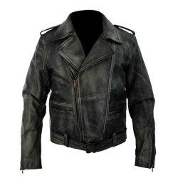 Captain Marvel Biker The Don (Robert Kazinsky) Distressed Leather Jacket Captain Marvel Biker The Don (Robert Kazinsky) Distressed Leather Jacket