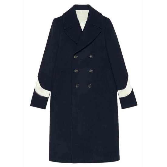 Harry Styles Sign Of The Times Wool Blue Trench Coat