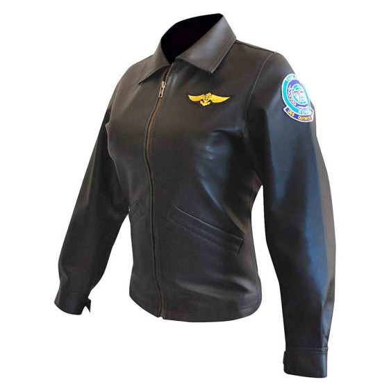 Top Gun Charlotte Charlie (Kelly McGillis) Bomber Leather Jacket