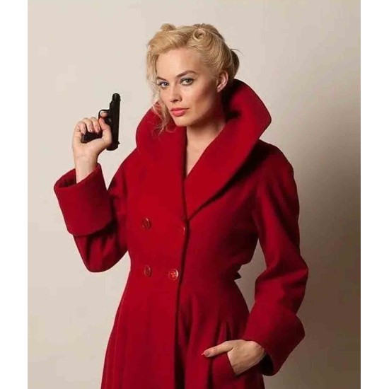 Terminal Annie Bonnie (Margot Robbie) Wool Trench Coat