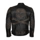 Skull And Bones Black Distressed Leather Jacket