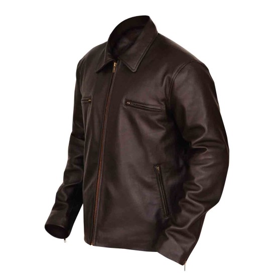 Us President Barack Obama Brown Leather Jacket