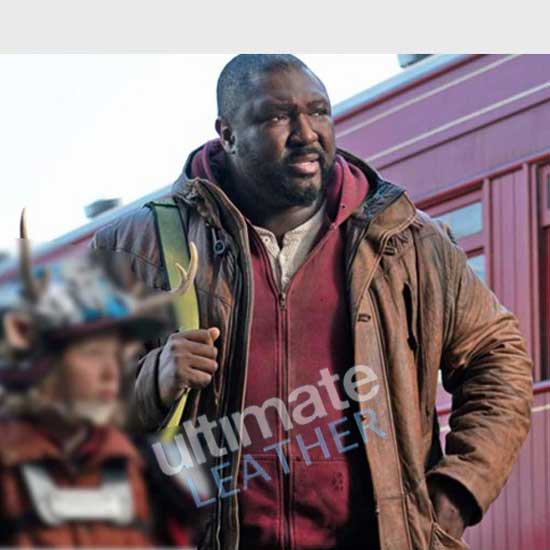 Sweet Tooth Nonso Anozie  (Tommy Jepperd) Brown Leather Coat