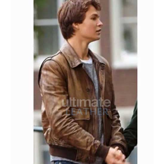 The Fault in Our Stars Ansel Elgort (Gus) Leather Jacket