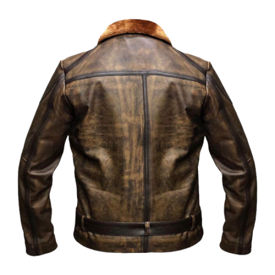 Jumanji The Next Level Nick Jonas (Seaplane) Distressed Leather Jacket