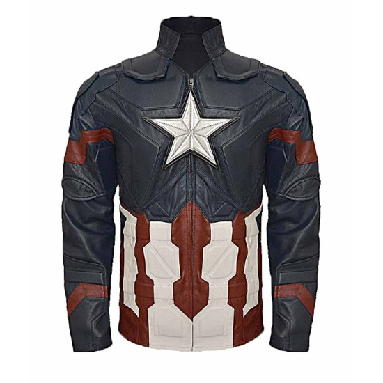 Avengers Endgame Cosplay Captain America (Steve Rogers) Uniform Leather Jacket