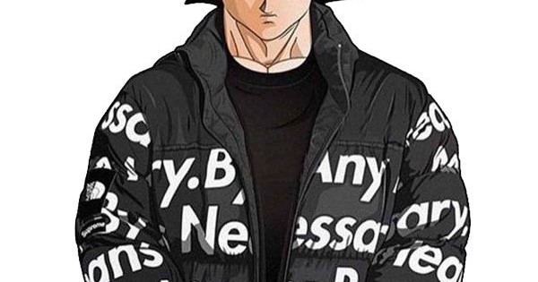 Goku Drip Puffer Jacket  Goku Drip Black Bomber Jacket