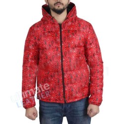 Red Bandana Puffer Jacket