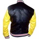 Calgary Stampede Cowboy Roots Yellow Sleeves Leather Jacket