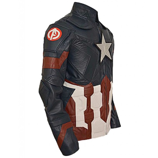 Avengers Endgame Cosplay Captain America (Steve Rogers) Uniform Leather Jacket