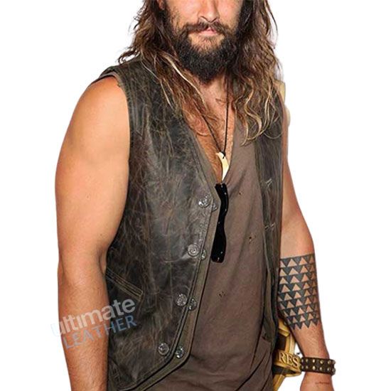 Justice League Jason Momoa (Aquaman) Leather Vest