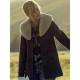 Yellowstone Beth Dutton (Kelly Reilly) Fur Collar Wool Coat