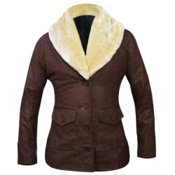 Yellowstone Beth Dutton (Kelly Reilly) Fur Collar Wool Coat Yellowstone Beth Dutton (Kelly Reilly) Fur Collar Wool Coat