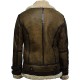 Mens B3 Brown RAF Aviator Fur Shearling Jacket