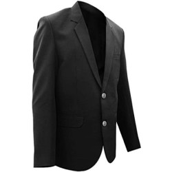 Mens Two Button Blazer Leather Coat
