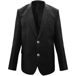 Mens Two Button Blazer Leather Coat
