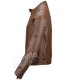 Vegetable Tanned Ribbed Leather Jacket Camel For Men