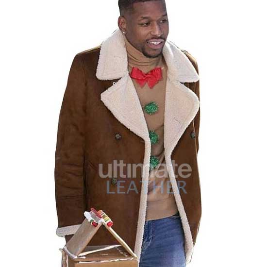 12 Dates of Christmas Anthony Assent Suede Shearling Coat