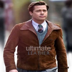 Allied Brad Pitt (Max Vatan) Brown Suede Jacket Allied Brad Pitt (Max Vatan) Brown Suede Jacket