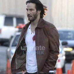 John Wick Keanu Reeves Brown Leather Jacket John Wick Keanu Reeves Brown Leather Jacket
