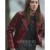 Bank of Dave Phoebe Dynevor (Alexandra) Red Leather Jacket Bank of Dave Phoebe Dynevor (Alexandra) Red Leather Jacket