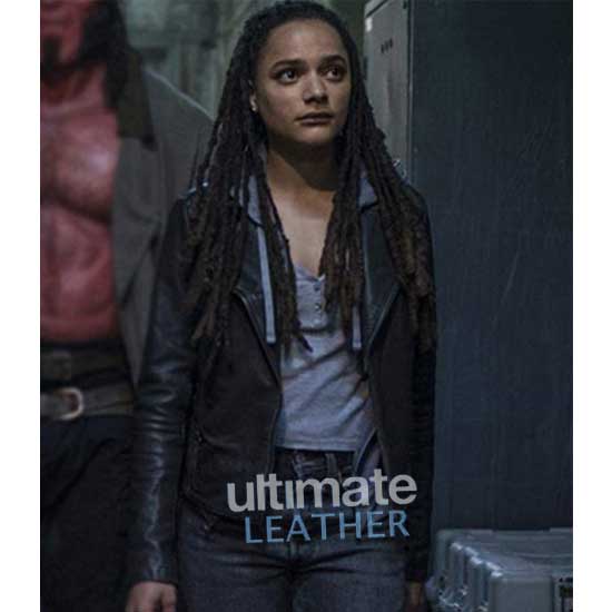 Hellboy (Sasha Lane) Alice Monaghan Black Leather Jacket