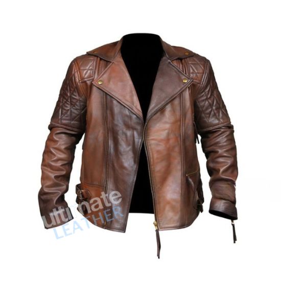 Men's Rustic Motorcycle Leather Jacket