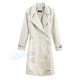 Women's Off White Leather Coat